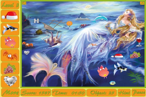 Lovely Mermaids Hidden Objects Game screenshot 3