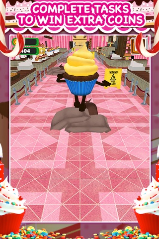 3D Cupcake Girly Girl Bakery Run Game FREE screenshot 4