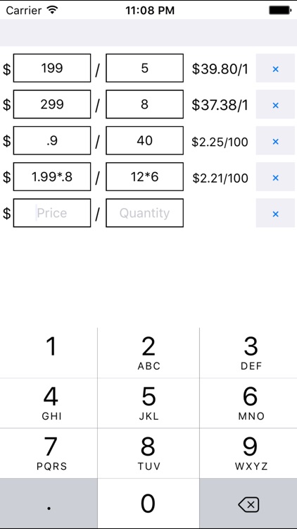Unit Price Calculator