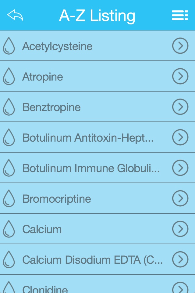 ACEP Toxicology Section Antidote App screenshot 2