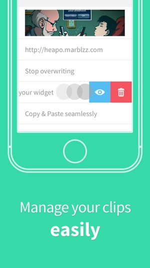 Heapo Clipboard Management Widget - copy and paste clips easier Screenshot