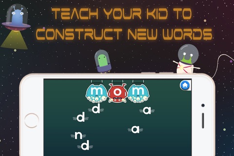 Preschool ABC Spelling Aliens: Phonic Sounds ABC Playtime - Syllable name & Sound Combination Playtime for 3 year old, 4 year old & 5 year old kids FREE screenshot 4