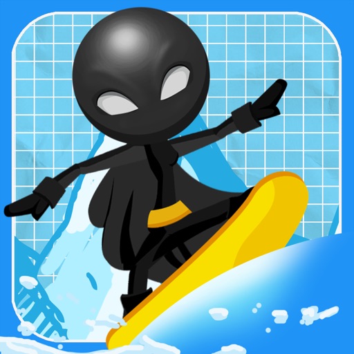 Amazing Stickman Snowboard iOS App
