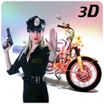 Police Bike Racing Simulator 3D – Chase  Shoot Crime Town Street Robbers Cars as an police moto driver