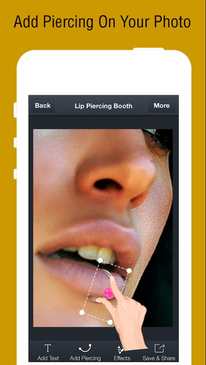 Lip Piercing Booth PRO - Try HD Lip Rings for your Cute Face or Send Piercing Idea to a Body Piercing Saloon