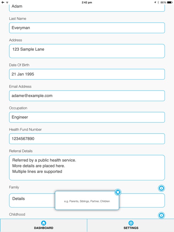 Mental Health Case Notes