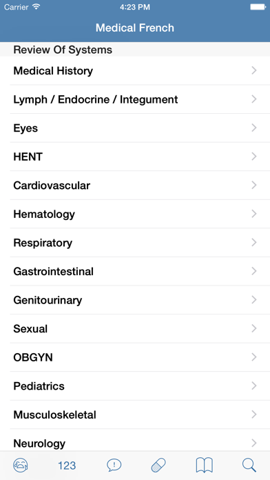 Medical French: Healthcare Phrasebook Screenshot 1