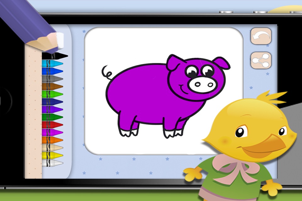 Pintar animales de la granja – libros para colorear screenshot 2