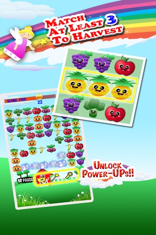 AAA Veggie-Fruity Farm Puzzle Game -- Unleash the heroes in you!! screenshot 2