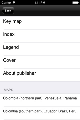 Колумбия, Эквадор. Туристическая карта. screenshot 2