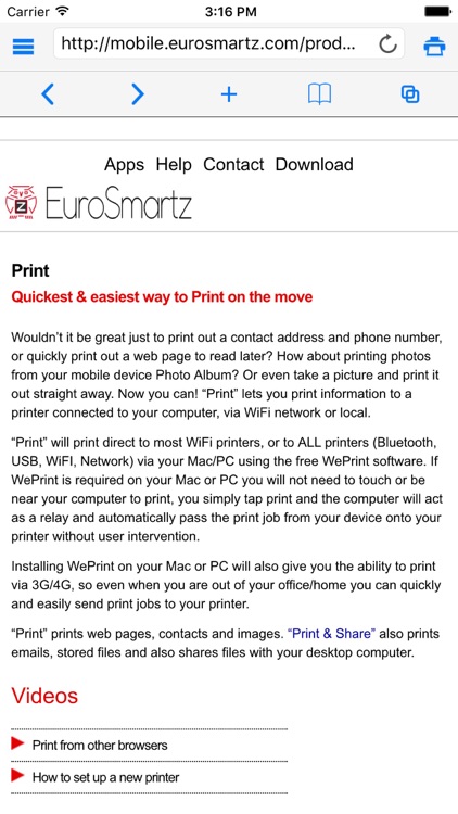 Print (Web/Photos/Contacts to ALL Printers)
