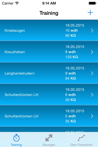 Progress - Trainingstagebuch screenshot 2