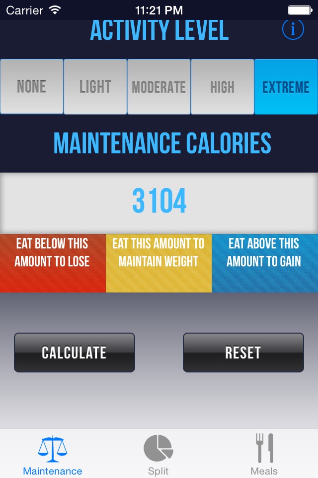 Calorie Split screenshot 2