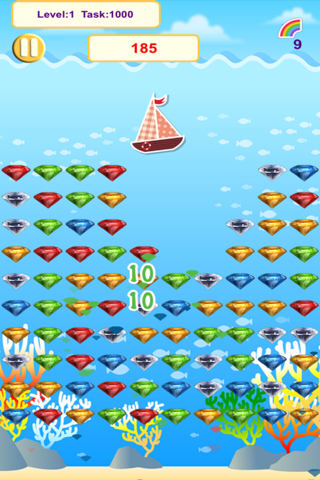 Sea Diamond - Crazy diamond stars pop crush game screenshot 4