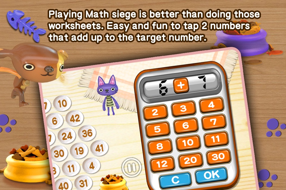 Cat & Dog - Math Siege Educational Game for kids screenshot 3