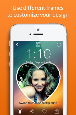 Selfie Lock Screen – Use photos and frames to create custom wallpapers screenshot 4