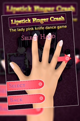 Lipstick Finger Crash : The lady pink knife dance game - Free Edition screenshot 2