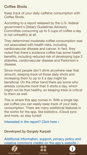 Coffee Shots - Keep Track of Your Daily Coffee Consumption t(圖5)-速報App