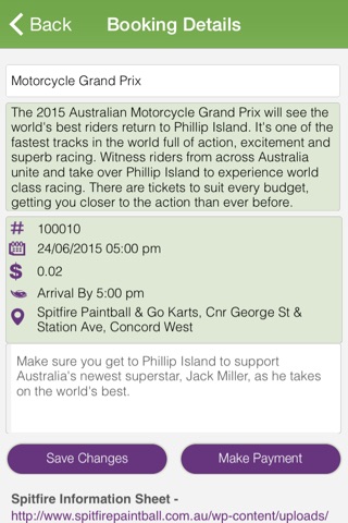 Spitfire Paintball & Go Karts Event Organiser screenshot 4