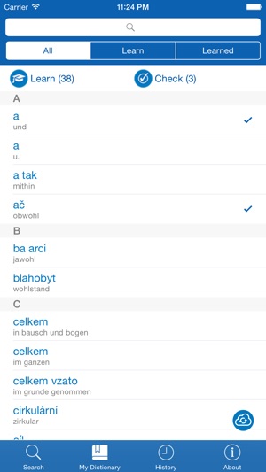 Czech <> German Dictionary + Vocabulary trainer(圖3)-速報App