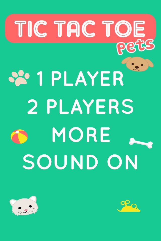 Tic Tac Toe Pets - XO Three in a Row for Kids screenshot 3