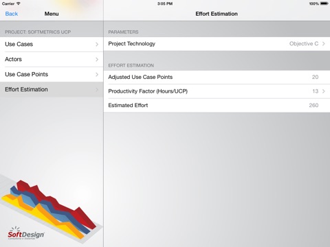 SoftMetrics UCP screenshot 3