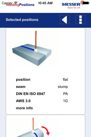 Welding positions (ISO 6947) screenshot 2