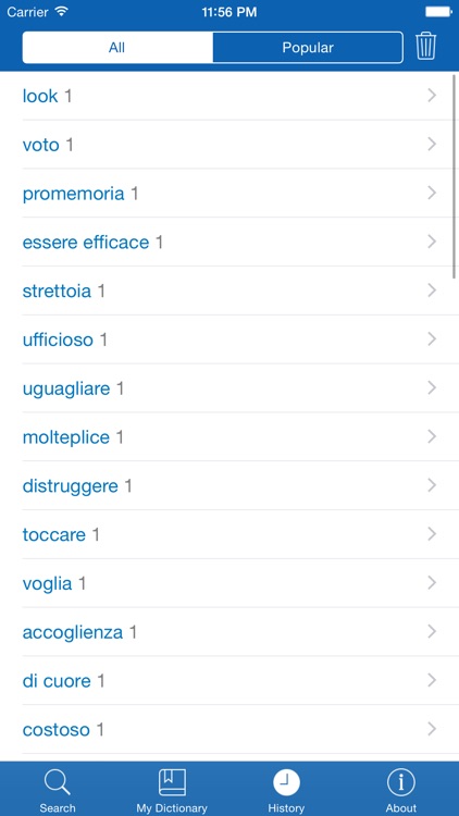 Italian <> English Dictionary + Vocabulary trainer screenshot-4