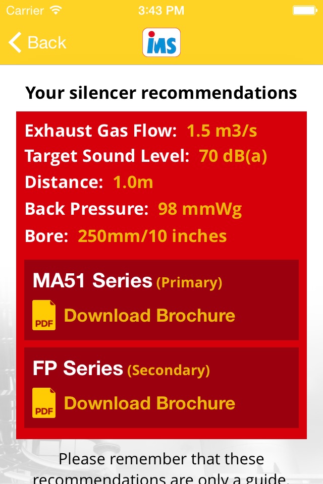 Industrial & Marine Silencers App screenshot 2