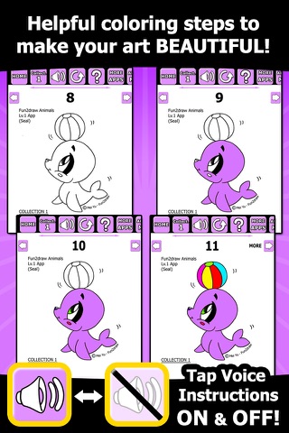 Fun2draw™ Animals Lv1 - Learn to Draw Art for Kids - Cute Cartoon Easy Animals & Pets screenshot 3