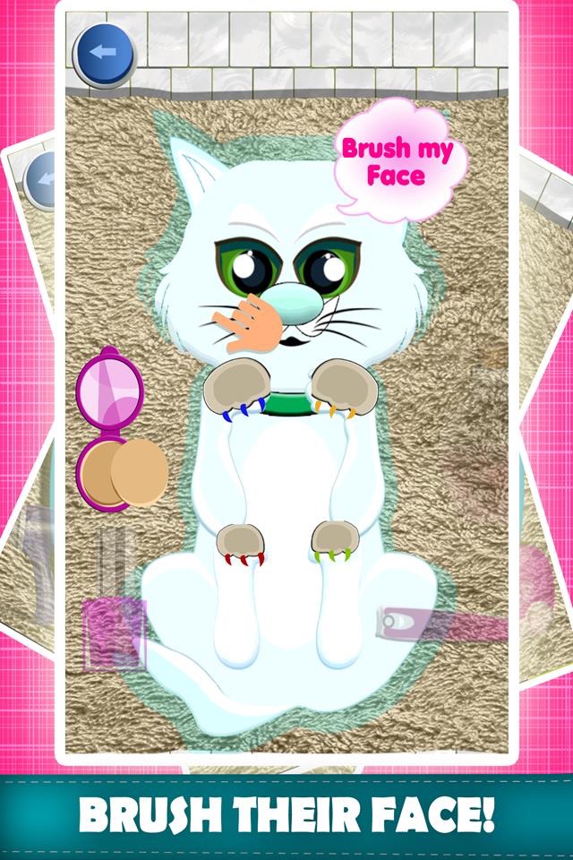 Pet Kitty Care Wash & Dressup screenshot 2