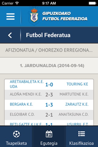 Gipuzkoako Futbol Federazioa screenshot 4