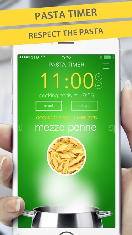 Pasta Timer - cooking timer with voice over countdown alarm