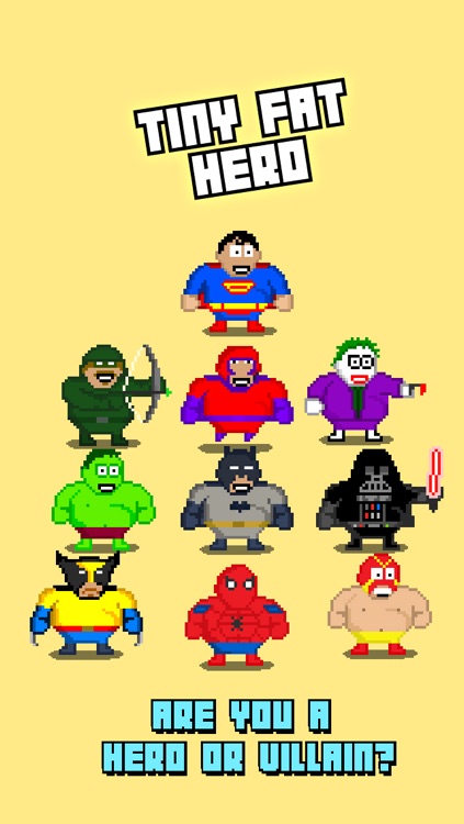 Tiny Fat Hero - Play Free 8-bit Retro Pixel Fighting Games