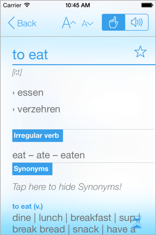 Free German English Dictionary and Translator (Das Deutsch-Englische Wörterbuch) screenshot 3