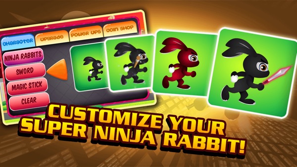 【图】A Mini Ninja Rabbit Race Jump Kick Fun Run Game For Kids(截图3)