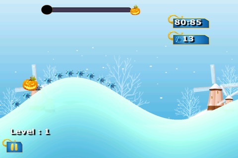Pumpkin Head Skier - Cool Creature Escape Run Free screenshot 3