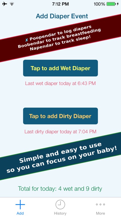 Diaper log tracker Poopendar by Claybend
