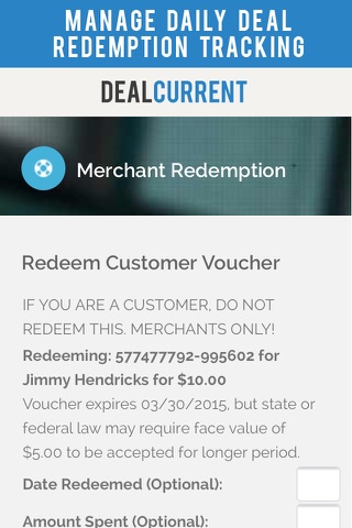DC Merchant QR Code Scanner – Coupon and Deal Redemption iPhone App screenshot 2