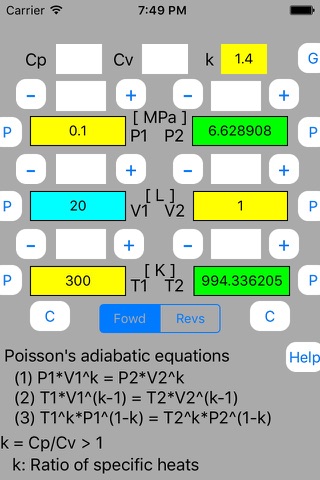 Adiabatic Calculator Mini screenshot 3