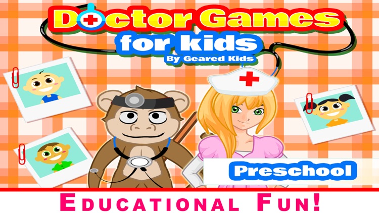 Preschool Baby Doctor & Vet - Free Educational Games for kids to teach Counting Numbers, Colors, Alphabet and Shapes! Save the frozen kids!