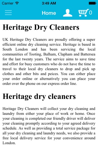 HeritageDryCleaners screenshot 2