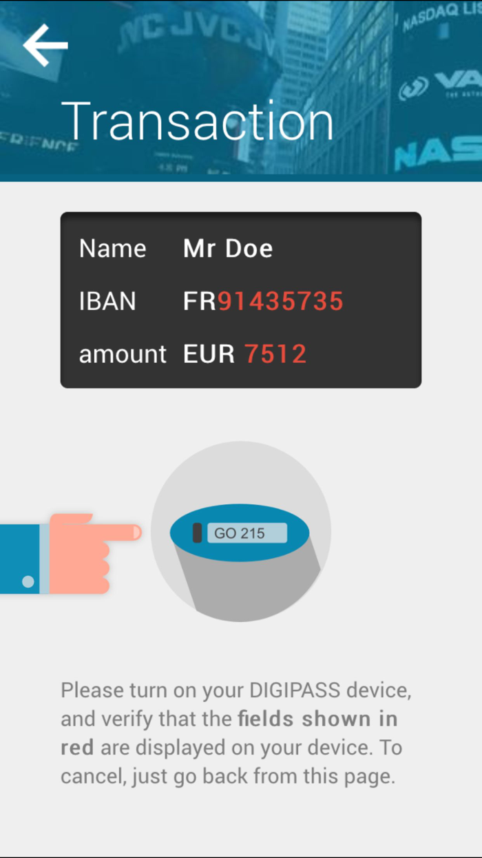DIGIPASS GO215 Demo