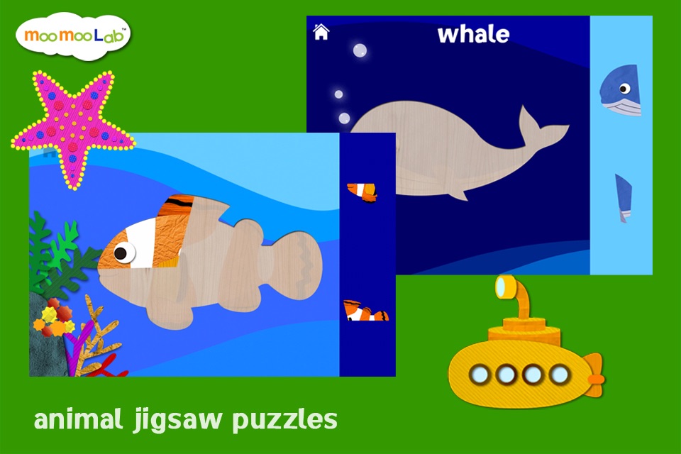 Marine Animals - Puzzle, Coloring and Underwater Animal Games for Toddler and Preschool Children screenshot 2