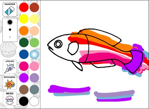 Beautiful Tropical Fishes Coloring for Kids Lite screenshot 2