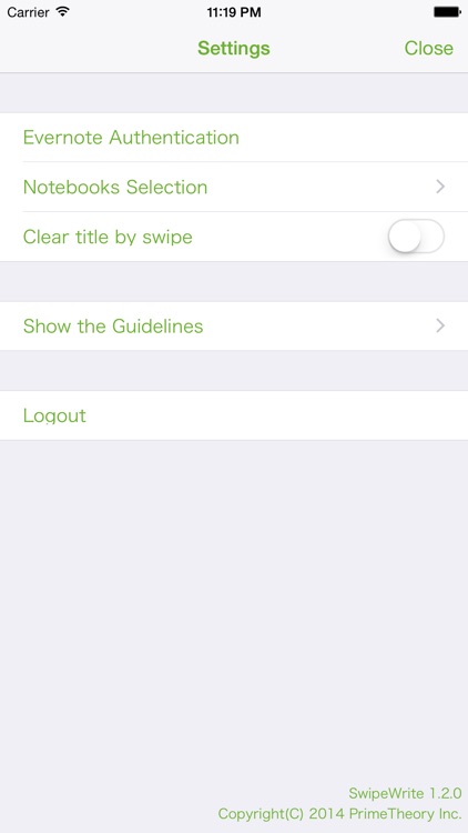 SwipeWrite - Quick Notes to Evernote -