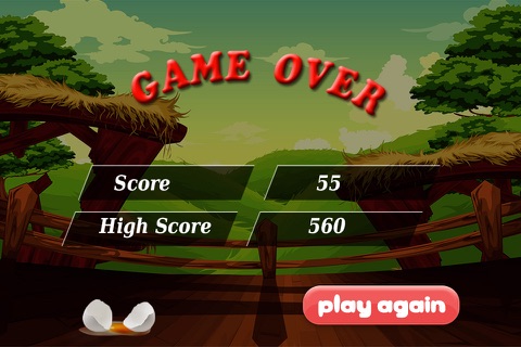 Catch the Eggs-simple and fun chicken bird dropping eggs and catching arcade game. screenshot 4