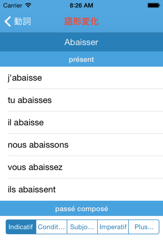 French Verbs conjugator : Learn french conjugation screenshot 3