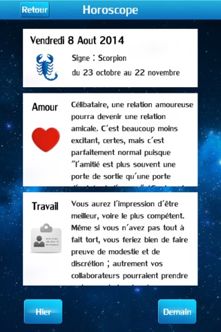 Horoscope gratuit du jour screenshot 2