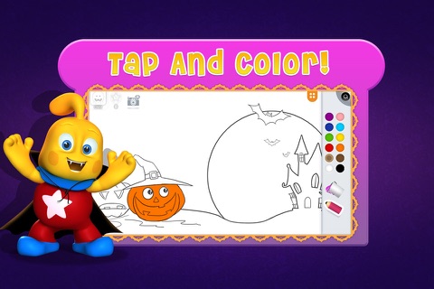 Tiny Artist Coloring Shapes Halloween Theme FREE screenshot 3